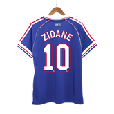 France ZIDANE #10 Home Soccer Jersey Retro 1998